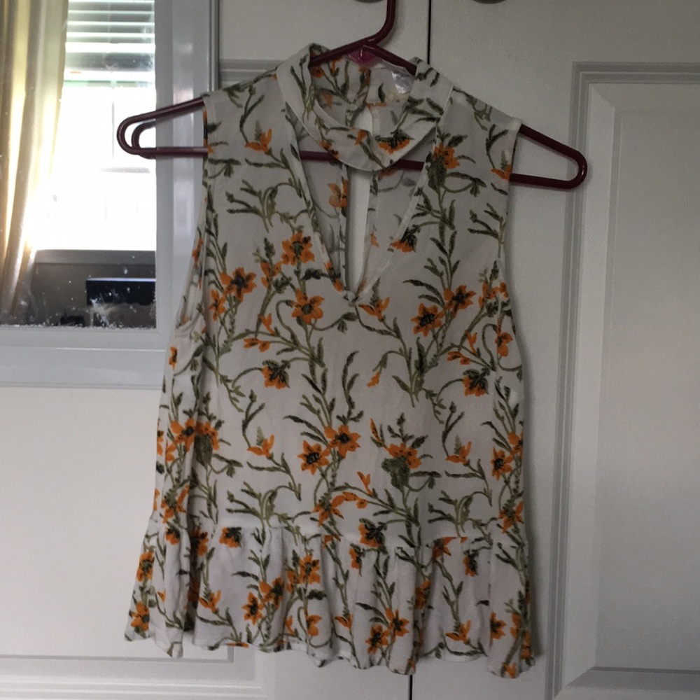 Floral Choker Top
